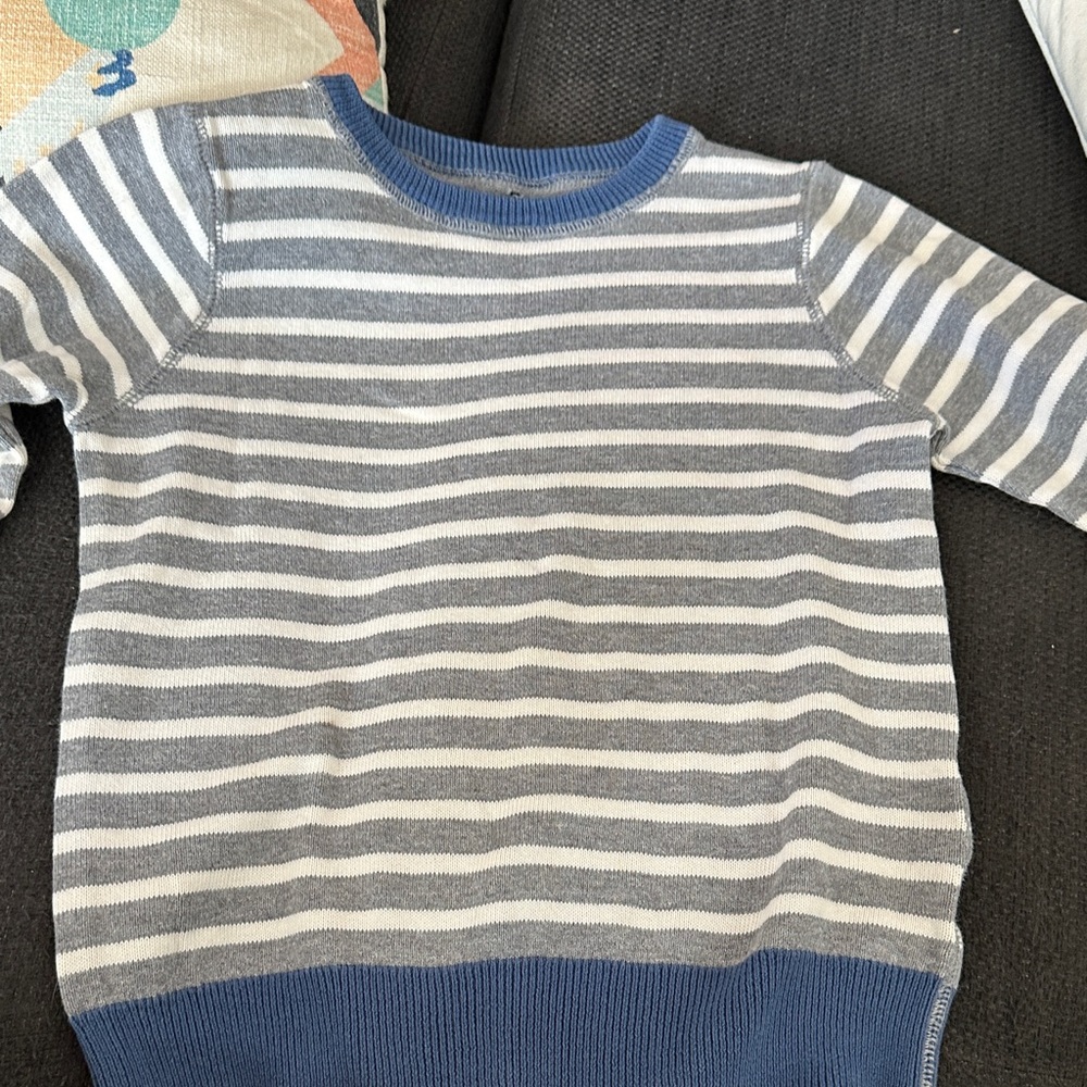 Striped Kids Sweater - Blue and Gray